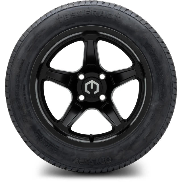 MODZ 14" Drift Matte Black Wheels & Street Tires Combo