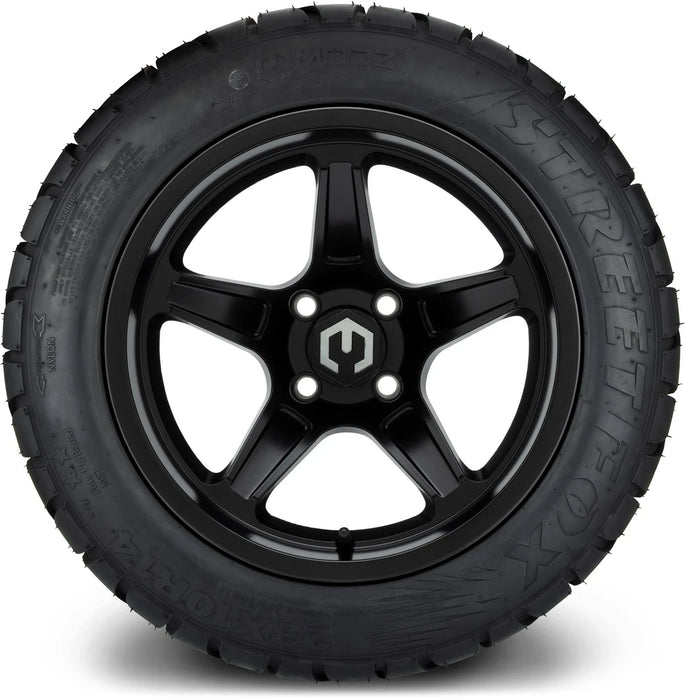 MODZ 14" Drift Matte Black Wheels & Street Tires Combo