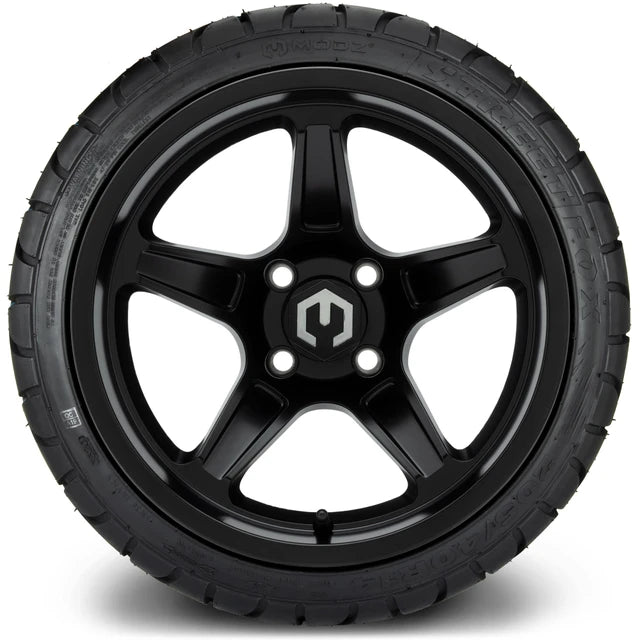 MODZ 14" Drift Matte Black Wheels & Street Tires Combo
