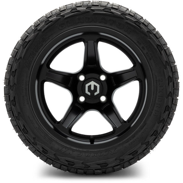 MODZ 14' Drift Matte Black - Tire and Wheel Combo