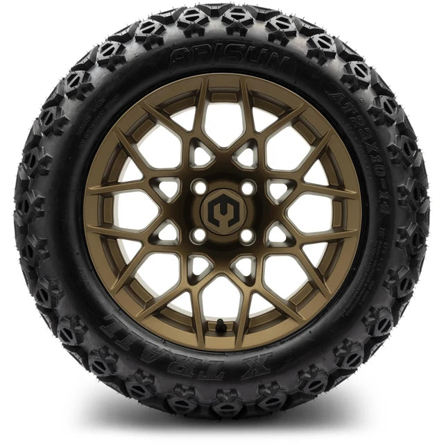MODZ 14" Blitz Matte Bronze Wheels & Off-Road Tires Combo