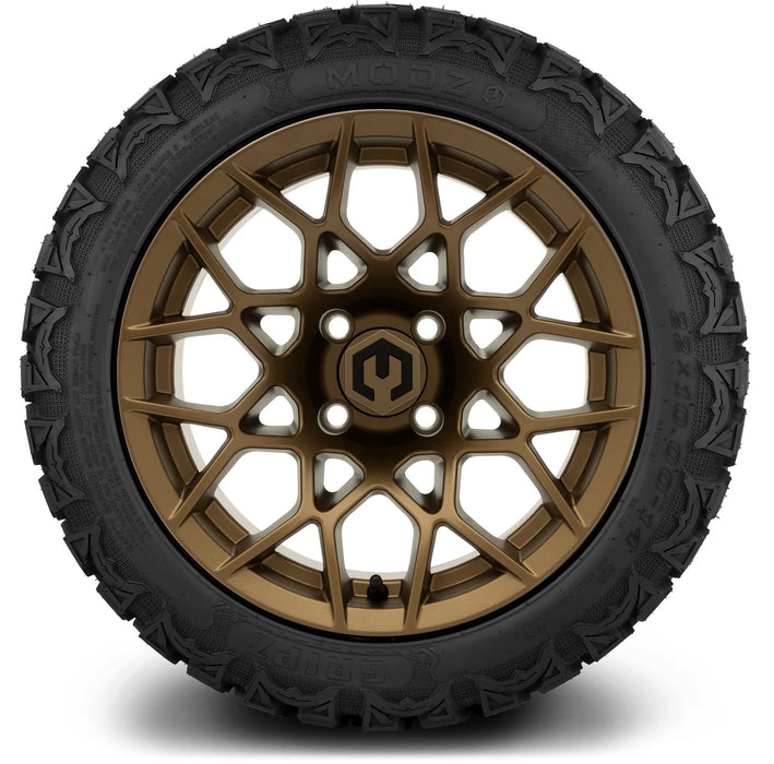 MODZ 14" Blitz Matte Bronze Wheels & Off-Road Tires Combo