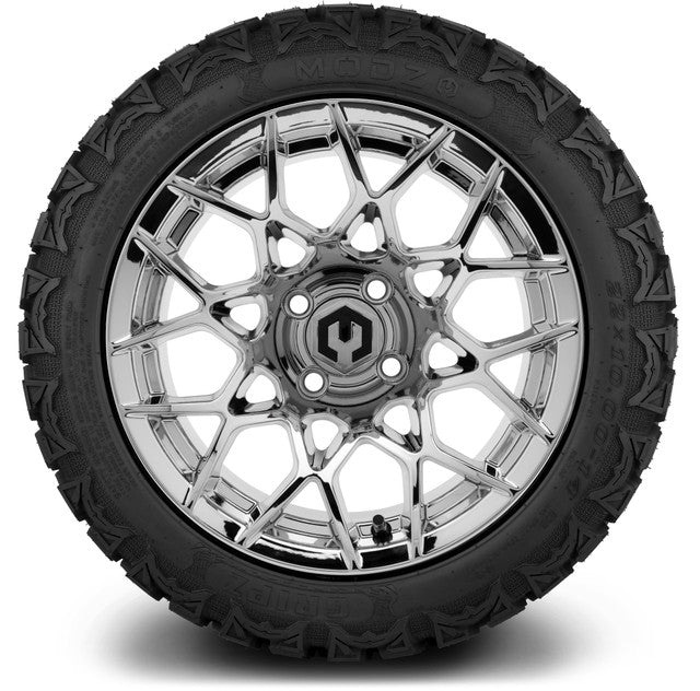 MODZ 14' Blitz Chrome - Tire and Wheel Combo