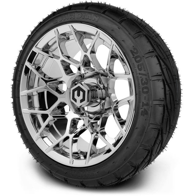 MODZ 14' Blitz Chrome - Tire and Wheel Combo