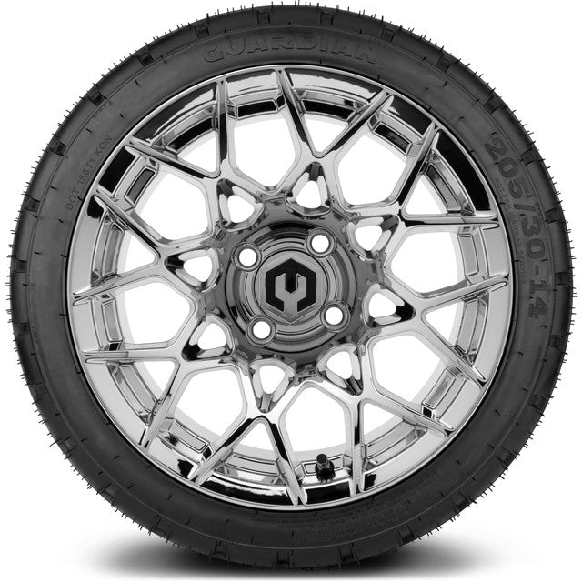 MODZ 14' Blitz Chrome - Tire and Wheel Combo