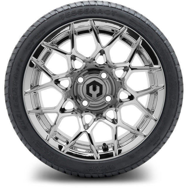 MODZ 14" Blitz Chrome Wheels & Street Tires Combo