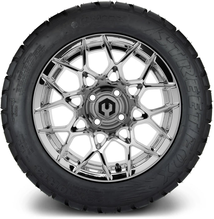 MODZ 14" Blitz Chrome Wheels & Street Tires Combo