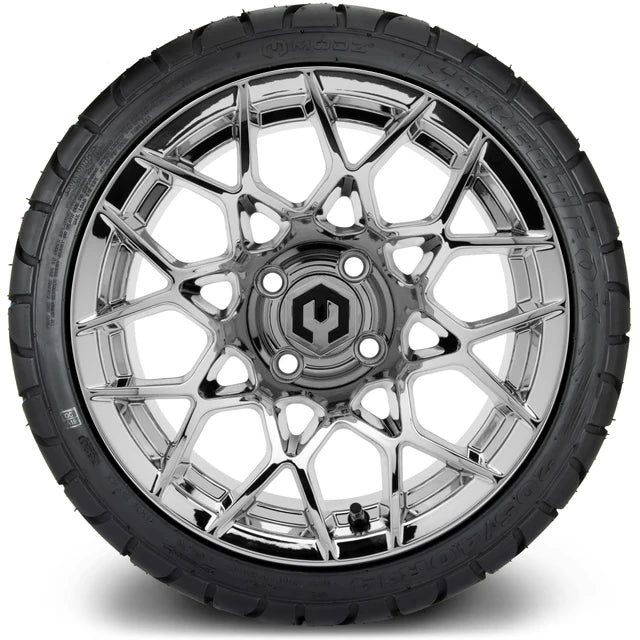 MODZ 14" Blitz Chrome Wheels & Street Tires Combo