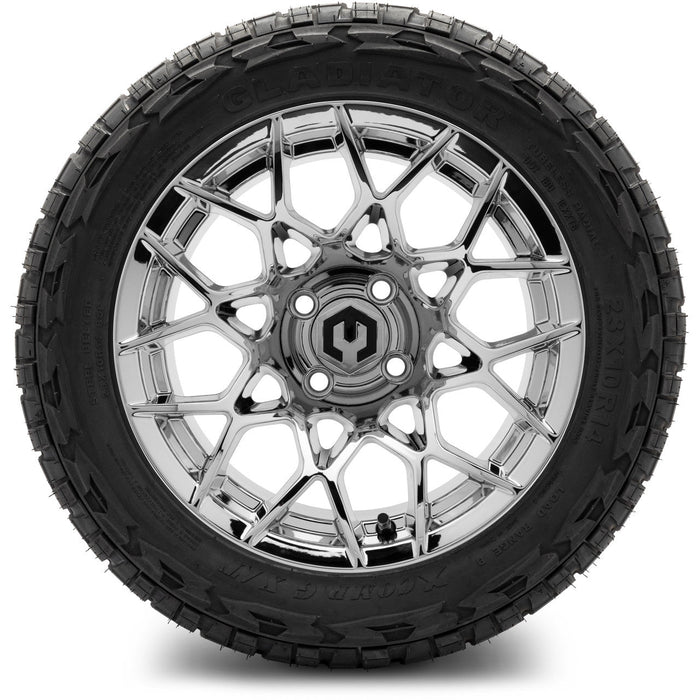MODZ 14' Blitz Chrome - Tire and Wheel Combo