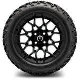 MODZ 14" Blitz Glossy Black Wheels & Off-Road Tires Combo
