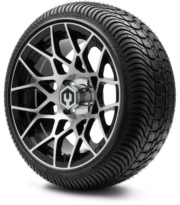 MODZ 14' Blitz Machined Black - Tire and Wheel Combo
