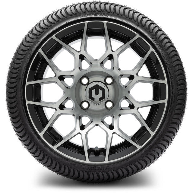 MODZ 14' Blitz Machined Black - Tire and Wheel Combo