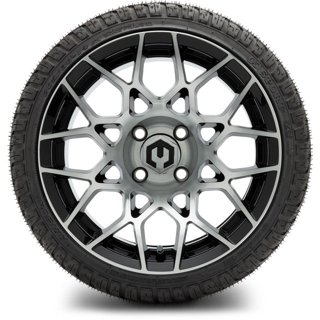 MODZ 14' Blitz Machined Black - Tire and Wheel Combo