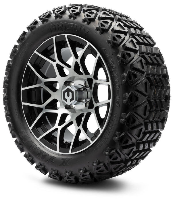 MODZ 14' Blitz Machined Black - Tire and Wheel Combo
