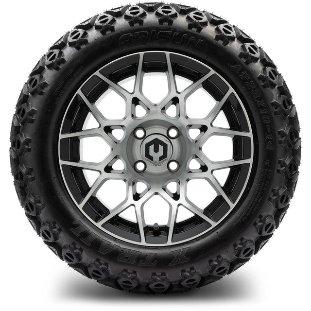 MODZ 14' Blitz Machined Black - Tire and Wheel Combo
