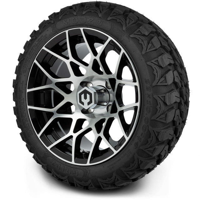 MODZ 14' Blitz Machined Black - Tire and Wheel Combo