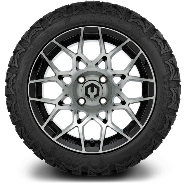 MODZ 14' Blitz Machined Black - Tire and Wheel Combo