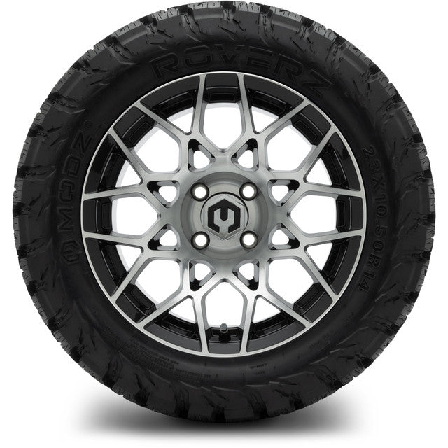 MODZ 14' Blitz Machined Black - Tire and Wheel Combo