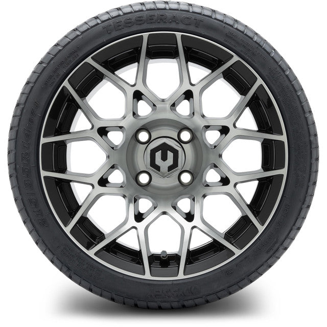 MODZ 14' Blitz Machined Black - Tire and Wheel Combo