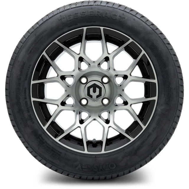 MODZ 14" Blitz Machined Black Wheels & Street Tires Combo