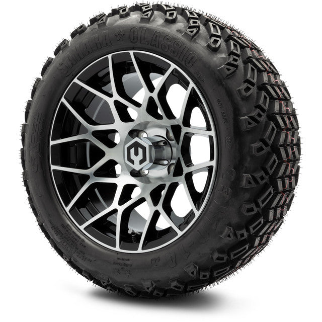 MODZ 14' Blitz Machined Black - Tire and Wheel Combo