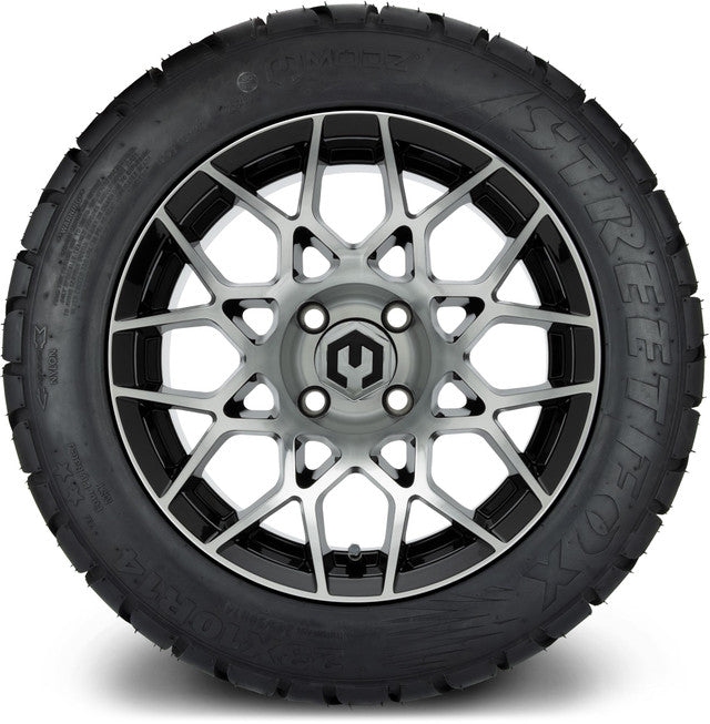 MODZ 14' Blitz Machined Black - Tire and Wheel Combo