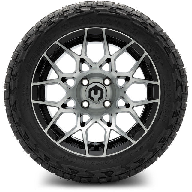 MODZ 14' Blitz Machined Black - Tire and Wheel Combo