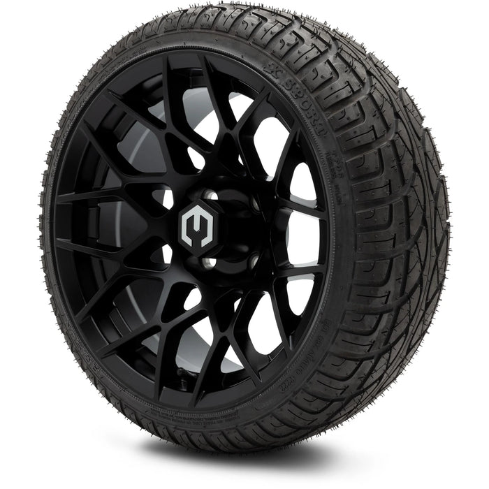 MODZ 14" Blitz Matte Black Wheels & Street Tires Combo