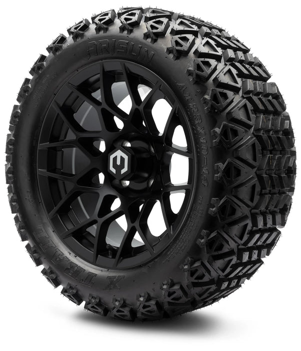 MODZ 14" Blitz Matte Black Wheels & Off-Road Tires Combo