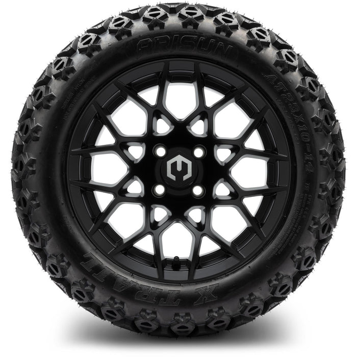 MODZ 14" Blitz Matte Black Wheels & Off-Road Tires Combo