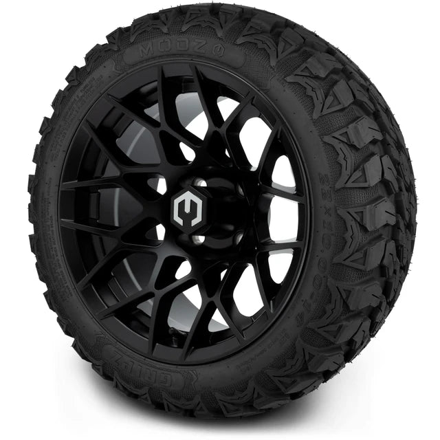 MODZ 14" Blitz Matte Black Wheels & Off-Road Tires Combo