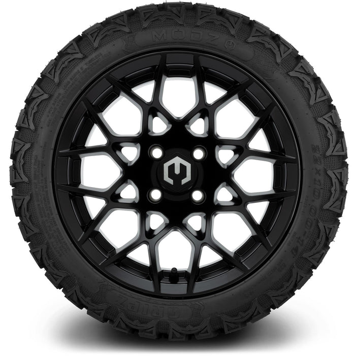 MODZ 14" Blitz Matte Black Wheels & Off-Road Tires Combo