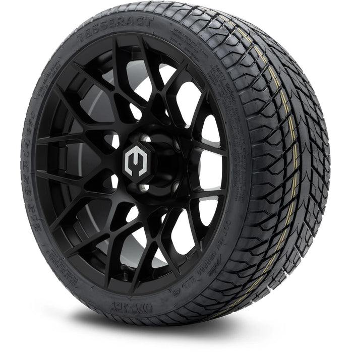 MODZ 14" Blitz Matte Black Wheels & Street Tires Combo