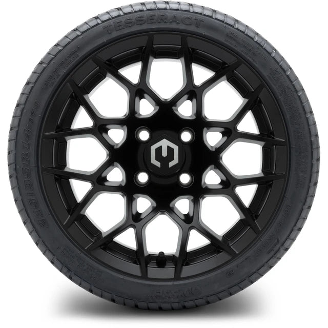 MODZ 14" Blitz Matte Black Wheels & Street Tires Combo