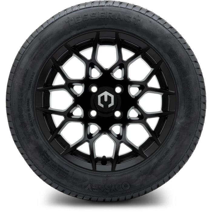 MODZ 14" Blitz Matte Black Wheels & Street Tires Combo