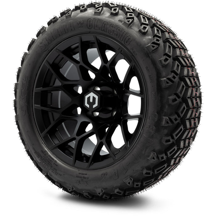 MODZ 14" Blitz Matte Black Wheels & Off-Road Tires Combo