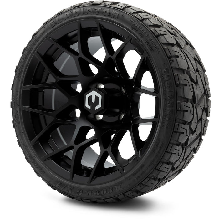 MODZ 14" Blitz Matte Black Wheels & Off-Road Tires Combo