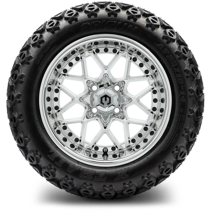 MODZ 14" Formula Chrome Wheels & Off-Road Tires Combo
