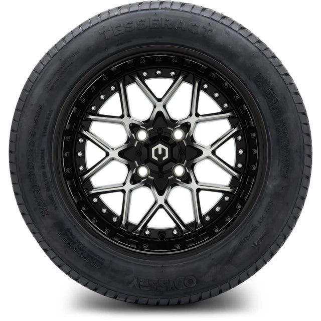 MODZ 14" Formula Machined Black Wheels & Street Tires Combo