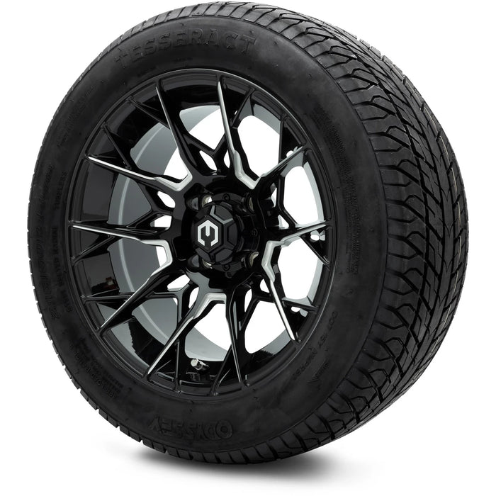 MODZ 14" Chaos Glossy Black with Ball Mill Wheels & Street Tires Combo