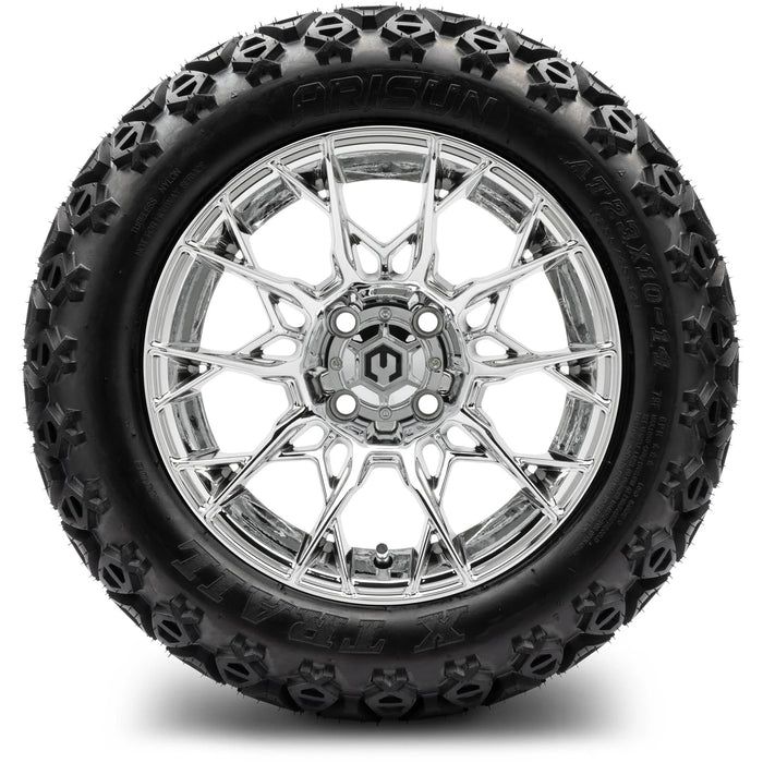 MODZ 14" Chaos Chrome Wheels & Off-Road Tires Combo