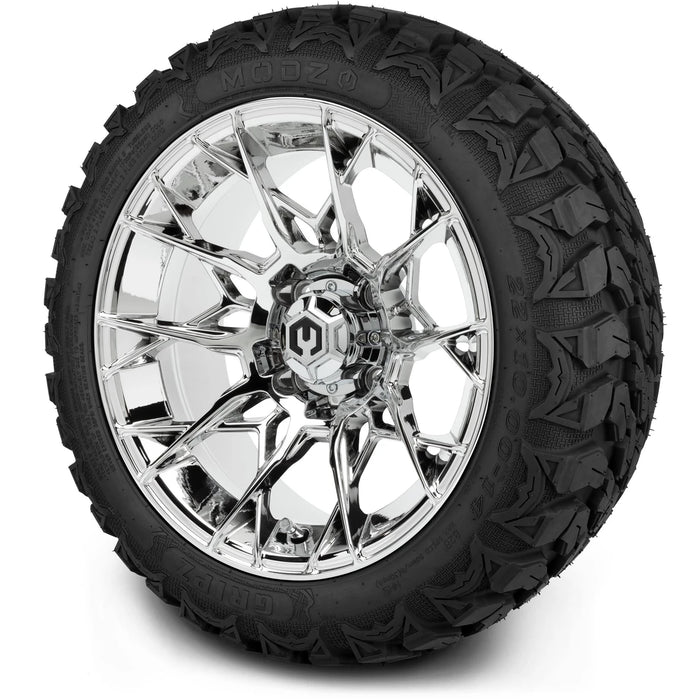 MODZ 14" Chaos Chrome Wheels & Off-Road Tires Combo
