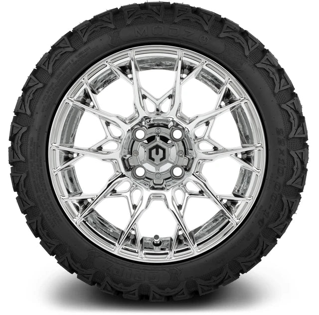MODZ 14" Chaos Chrome Wheels & Off-Road Tires Combo