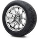 MODZ® 14" Chaos Chrome Wheels & Street Tires Combo