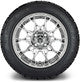 MODZ® 14" Chaos Chrome Wheels & Street Tires Combo