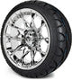 MODZ® 14" Chaos Chrome Wheels & Street Tires Combo
