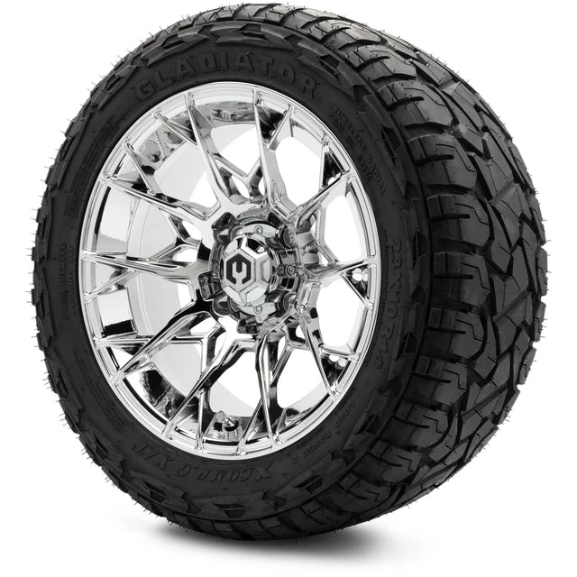 MODZ 14" Chaos Chrome Wheels & Off-Road Tires Combo