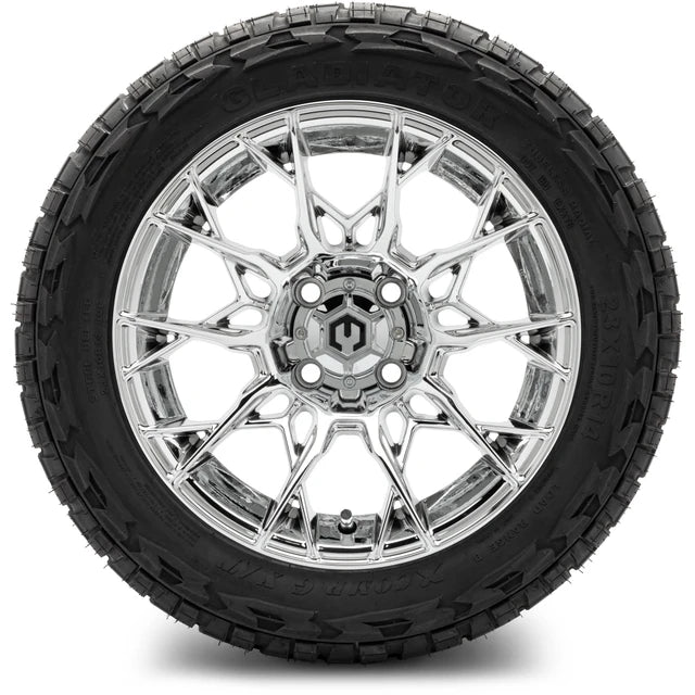 MODZ 14" Chaos Chrome Wheels & Off-Road Tires Combo
