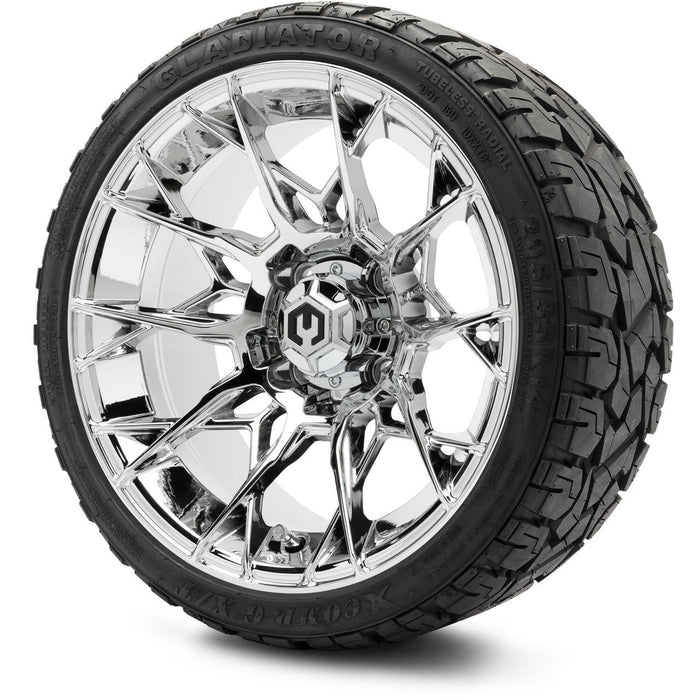 MODZ® 14" Chaos Chrome Wheels & Street Tires Combo