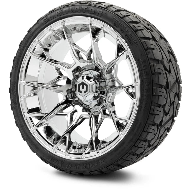 MODZ 14" Chaos Chrome Wheels & Off-Road Tires Combo